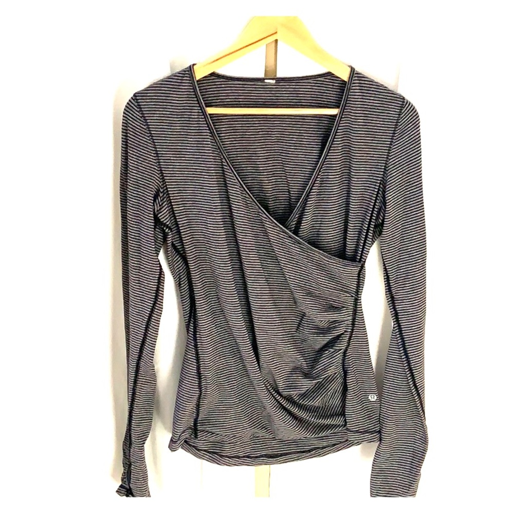 Lululemon Long Sleeve Striped Tee with Thumb Holes
